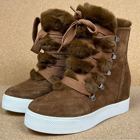 Steve Madden Wharton women's Boots color Chestnut Suede Multiple Sizes