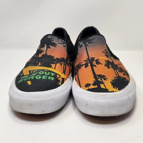 Straye Men In N Out Burger California Dreaming Slip On Sneakers Size 13 Canvas
