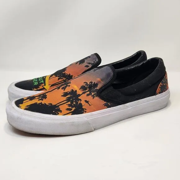 Straye Men In N Out Burger California Dreaming Slip On Sneakers Size 13 Canvas