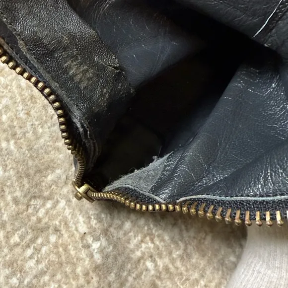 Stuart Weitzman Black Suede Knee-High Boots, Size 6.5 – Gold Back Zippers
