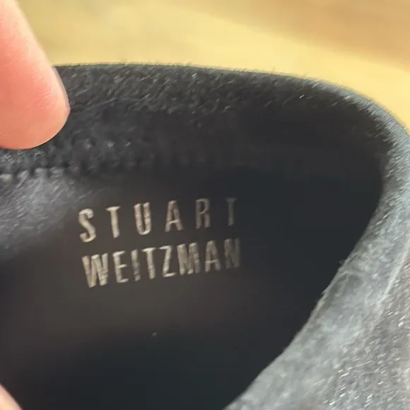 STUART WEITZMAN GLOVE STRETCH SUEDE ANKLE BOOTS Size 11