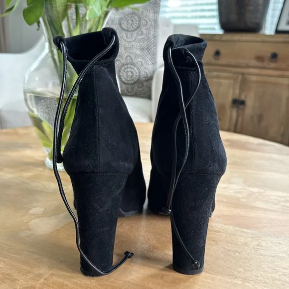 STUART WEITZMAN GLOVE STRETCH SUEDE ANKLE BOOTS Size 11
