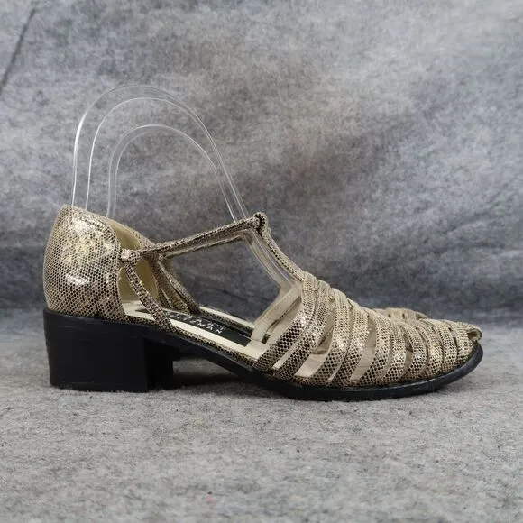Stuart Weitzman Shoes Women 6 Sandal Dress Fashion Closed Toe Block Heel Slip On