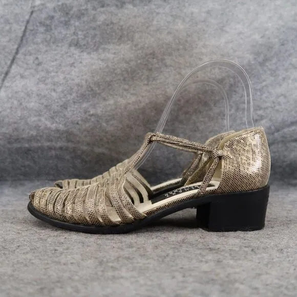Stuart Weitzman Shoes Women 6 Sandal Dress Fashion Closed Toe Block Heel Slip On