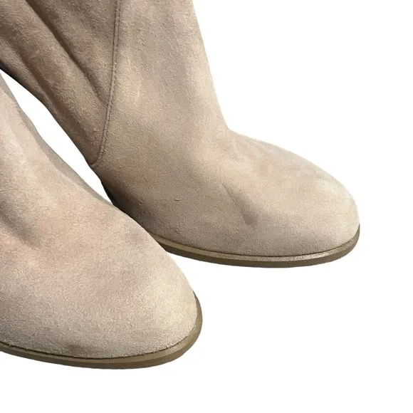 Stuart Weitzman Suede Sock Boots Neutral Tan Beige Size 7