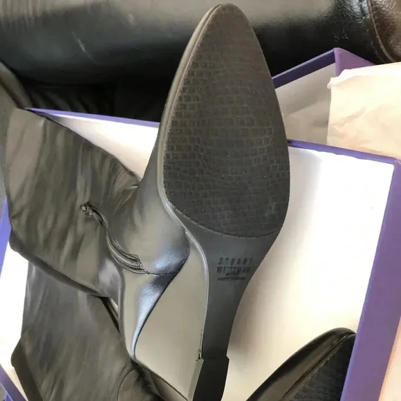 Stuart Wetzman PARKWAY black soft leather boots. Size 7​