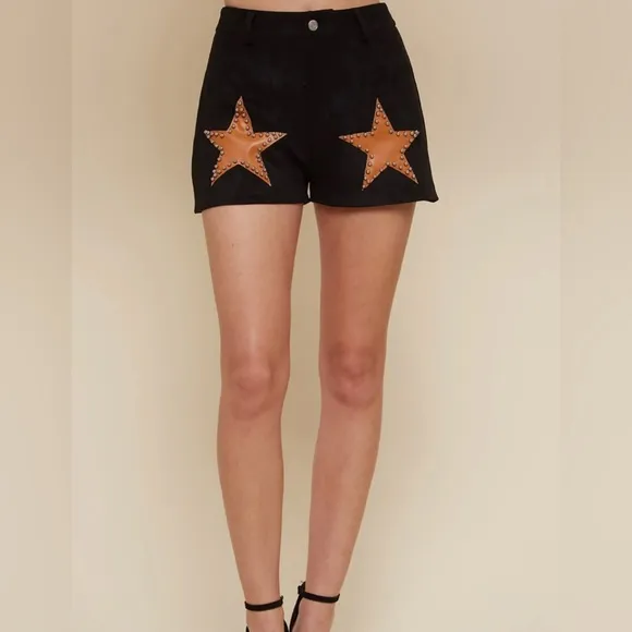 Suede Star Shorts Small
