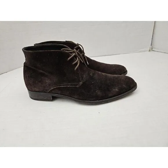 Suit Supply Chukka Suede Brown Men's EU 41 narrow width boots