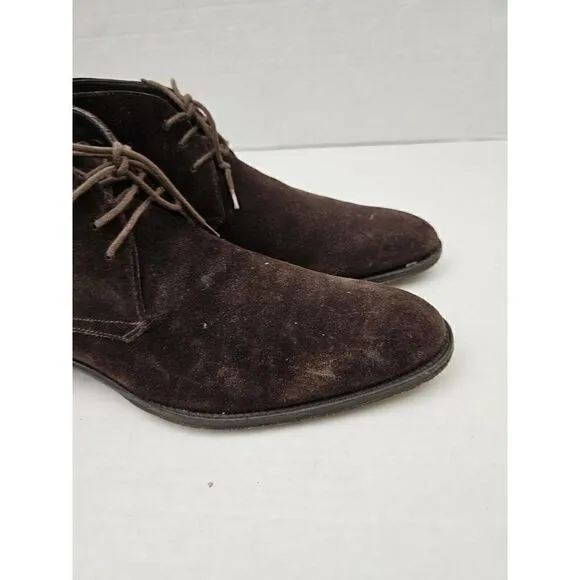 Suit Supply Chukka Suede Brown Men's EU 41 narrow width boots