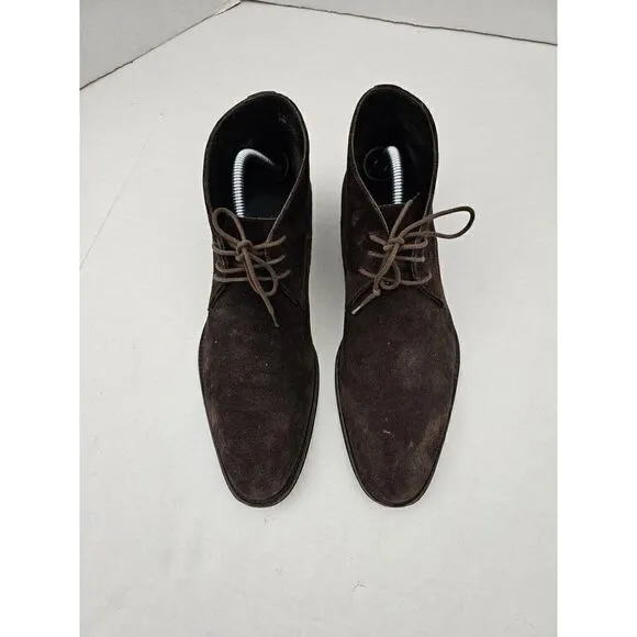 Suit Supply Chukka Suede Brown Men's EU 41 narrow width boots