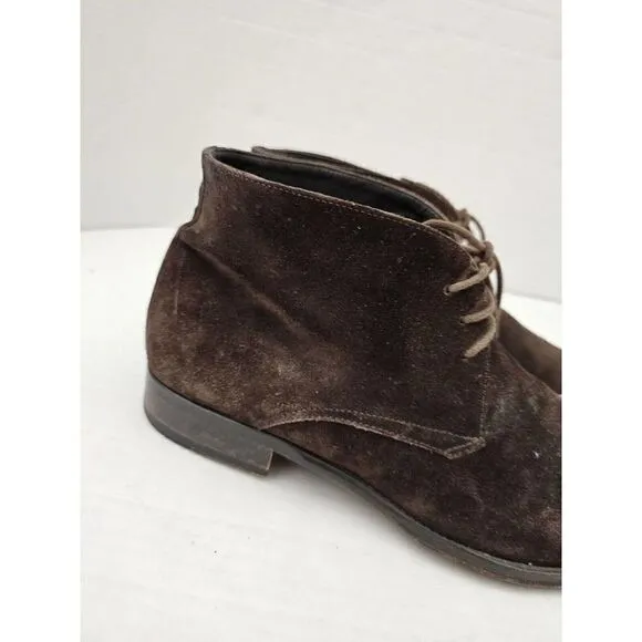 Suit Supply Chukka Suede Brown Men's EU 41 narrow width boots