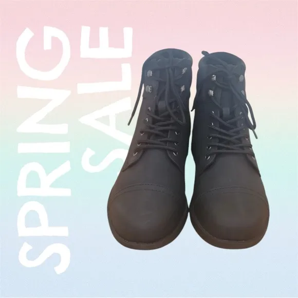 Sun Stone Men’s Baker Faux Leather Lace-Up Shoes | Black | Size 12 | NWT