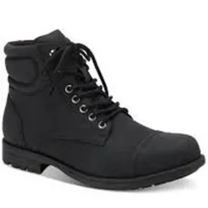 Sun Stone Men’s Baker Faux Leather Lace-Up Shoes | Black | Size 12 | NWT