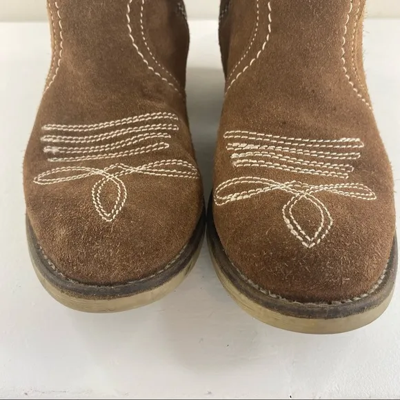 Sundance Etta Tan Suede Slouchy Western Festival Ankle Booties Boots 36