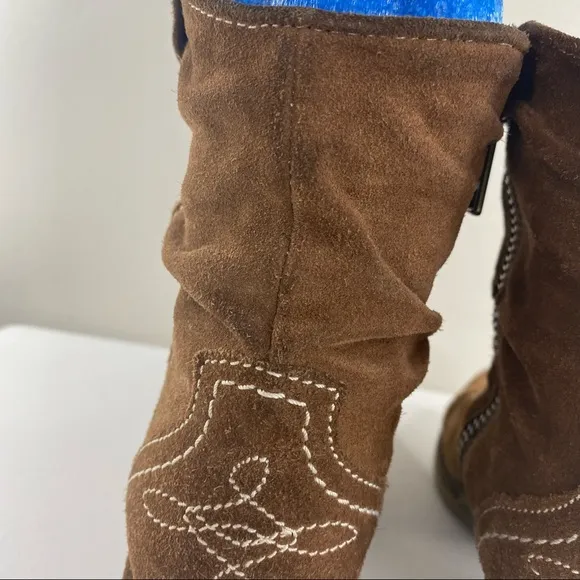 Sundance Etta Tan Suede Slouchy Western Festival Ankle Booties Boots 36