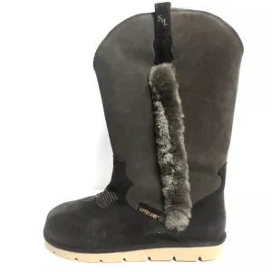 Superlamb Mens Cowboy All Suede Leather Boots Brown, Size 11E