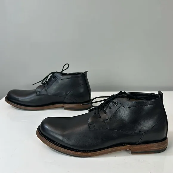 Sutro of San Francisco Black Leather Lace Up a boots Size 9D
