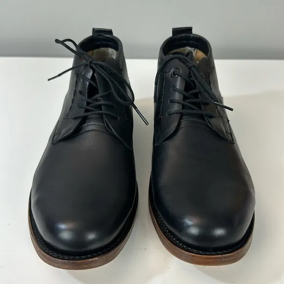 Sutro of San Francisco Black Leather Lace Up a boots Size 9D