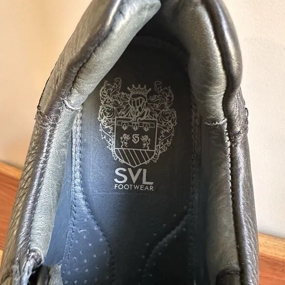 SVL Brazilian Leather Sneakers Black Brown Comfort Shoes Men’s 8.5 Trainers EUC