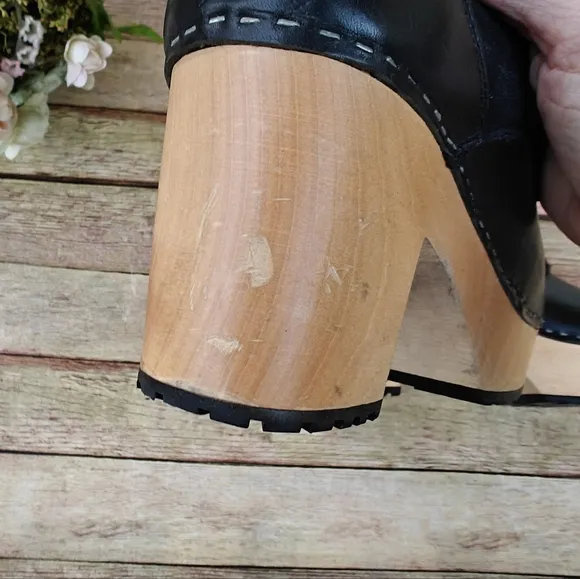 Swedish Hasbeens Hippie Lace Up Boots Size 38 / US 8