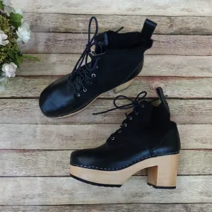 Swedish Hasbeens Hippie Lace Up Boots Size 38 / US 8