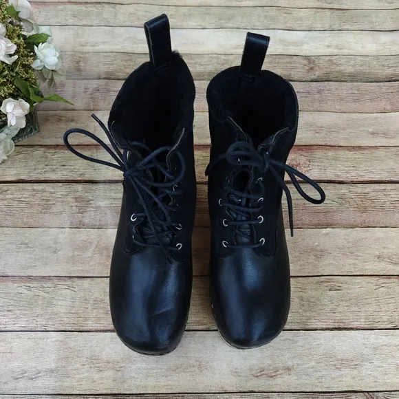 Swedish Hasbeens Hippie Lace Up Boots Size 38 / US 8