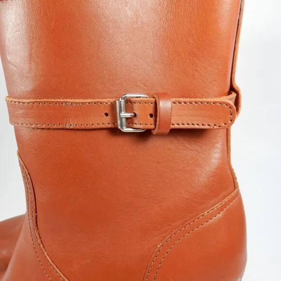 Swedish Hasbeens Jodhpur Clog Ankle Boots 39 8.5 9 Cognac Brown Leather NEW $420