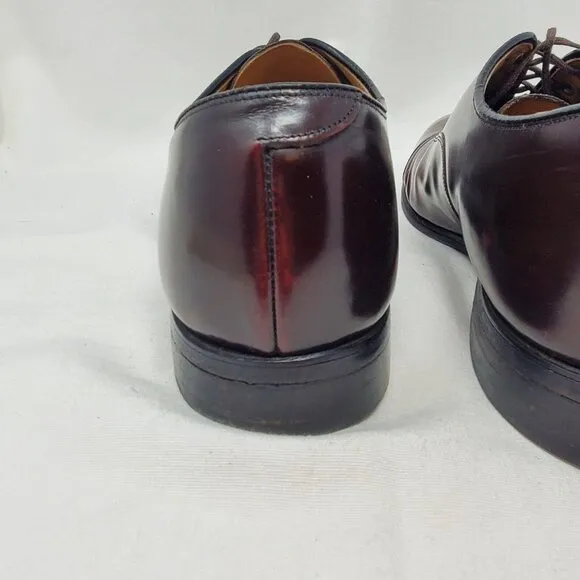 Sz 10.5 D JOHNSTON &amp; MURPHY OPTIMA Men's Shoes Balmoral Oxford Brown Leather