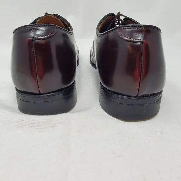 Sz 10.5 D JOHNSTON &amp; MURPHY OPTIMA Men's Shoes Balmoral Oxford Brown Leather