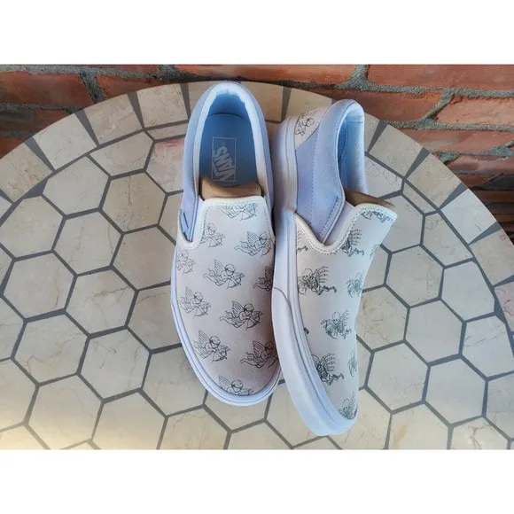 Sz 9.5 Vans Men Classic Slip On Love You To Death Skelaton Shoes Rare Halloween