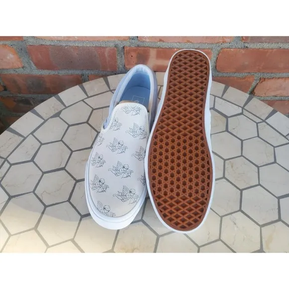 Sz 9.5 Vans Men Classic Slip On Love You To Death Skelaton Shoes Rare Halloween