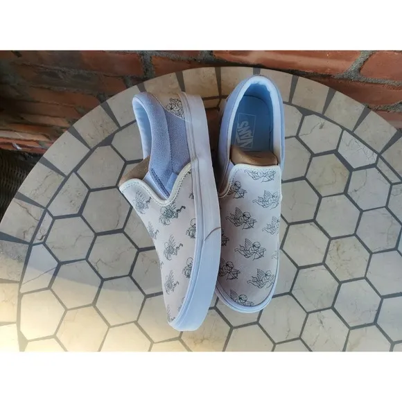 Sz 9.5 Vans Men Classic Slip On Love You To Death Skelaton Shoes Rare Halloween