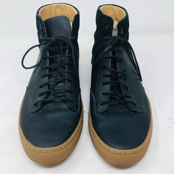 T C G Porter Leather High Top Sneakers