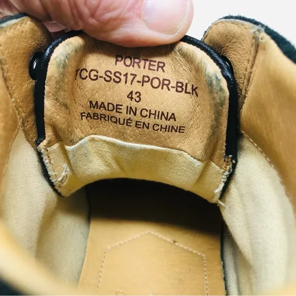 T C G Porter Leather High Top Sneakers