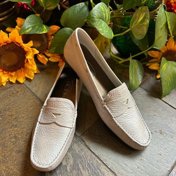 Talbots Brazilian Leather Penny Loafer in Silver- NEW