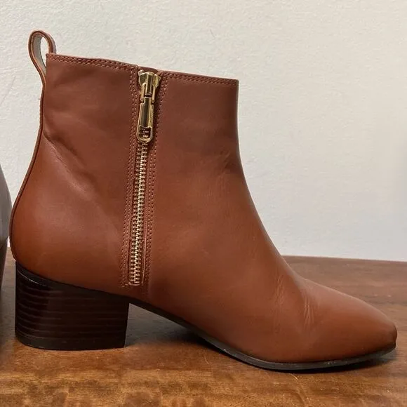Talbots Brown Leather Chelsea Ankle Boots