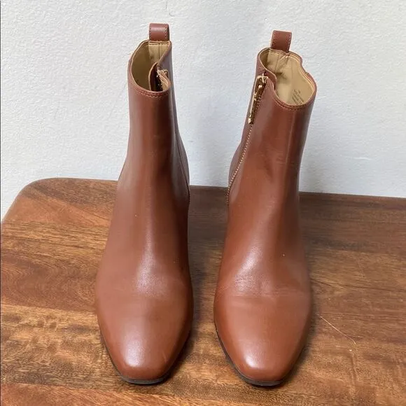 Talbots Brown Leather Chelsea Ankle Boots