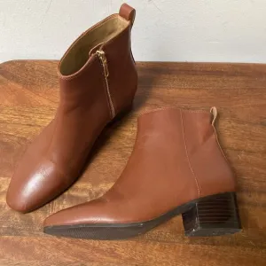 Talbots Brown Leather Chelsea Ankle Boots