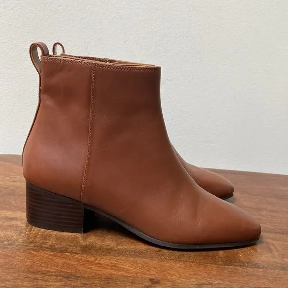 Talbots Brown Leather Chelsea Ankle Boots