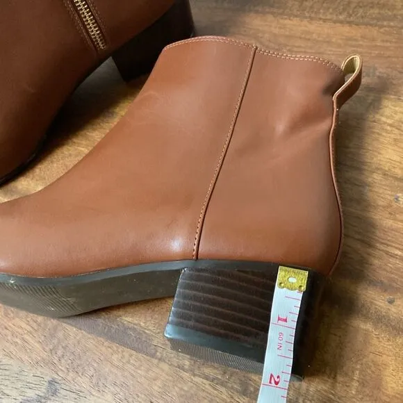 Talbots Brown Leather Chelsea Ankle Boots
