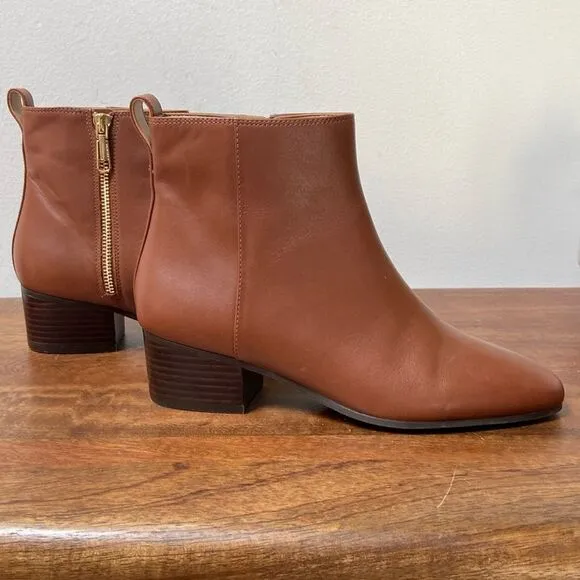 Talbots Brown Leather Chelsea Ankle Boots