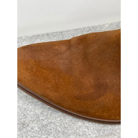Tallia Tobacco Brown Men's Verano Chelsea Boot, Size 13, suede, Paisley side
