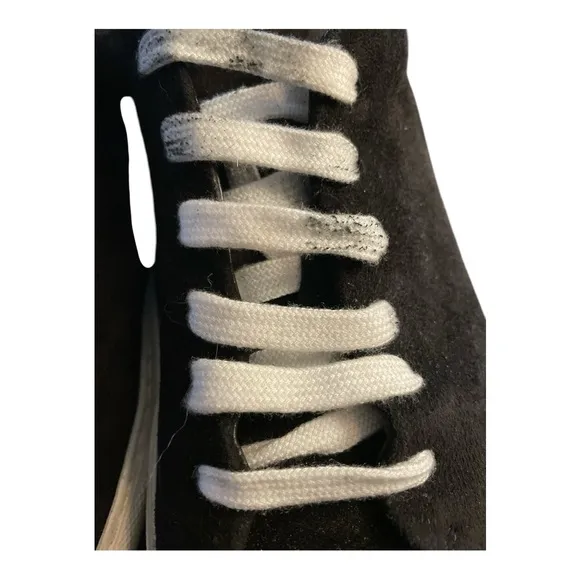 Tamara Mellon Black Suede Sneakers - Size 9.5