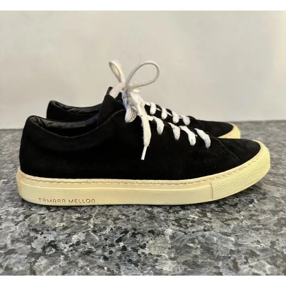 Tamara Mellon Suede Black Sneakers Women’s EU Size 38