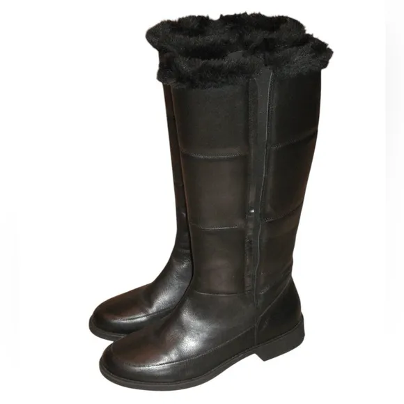 Taryn Rose Abbott Waterproof Leather Tall Boot Size 6M