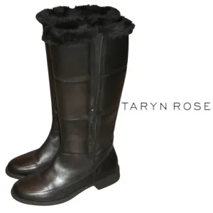 Taryn Rose Abbott Waterproof Leather Tall Boot Size 6M