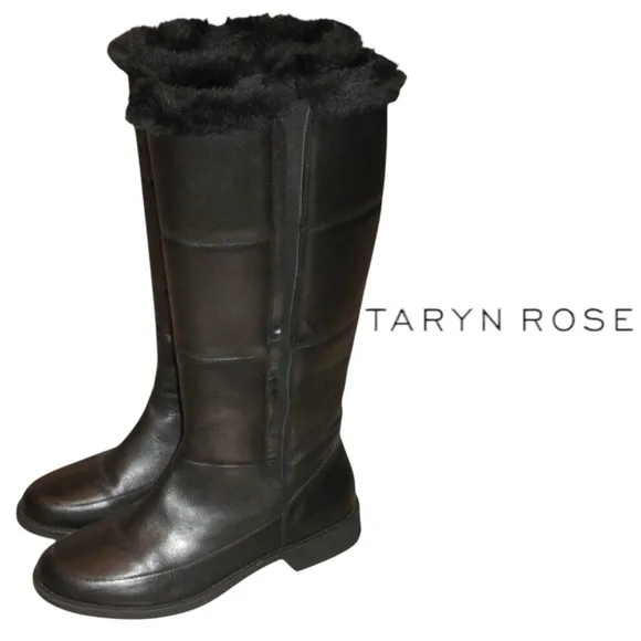 Taryn Rose Abbott Waterproof Leather Tall Boot Size 6M