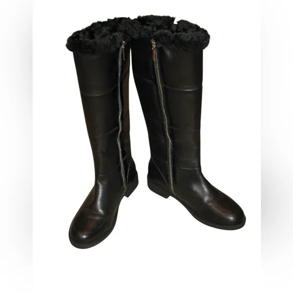 Taryn Rose Abbott Waterproof Leather Tall Boot Size 6M