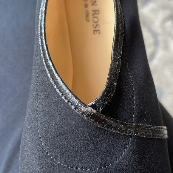 Taryn Rose Kelsey Demi Wedge Fabric &amp; Leather Ballet Loafer Moccasin Flats 8.5M