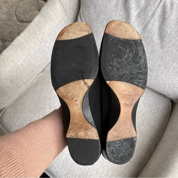 Taryn Rose Kelsey Demi Wedge Fabric &amp; Leather Ballet Loafer Moccasin Flats 8.5M
